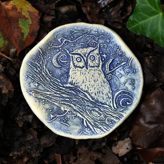 Night Owl, Spoon Rest, Soap Dish in Blue