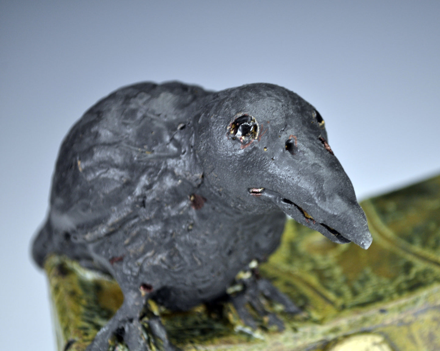 Stoneware Crow Clock